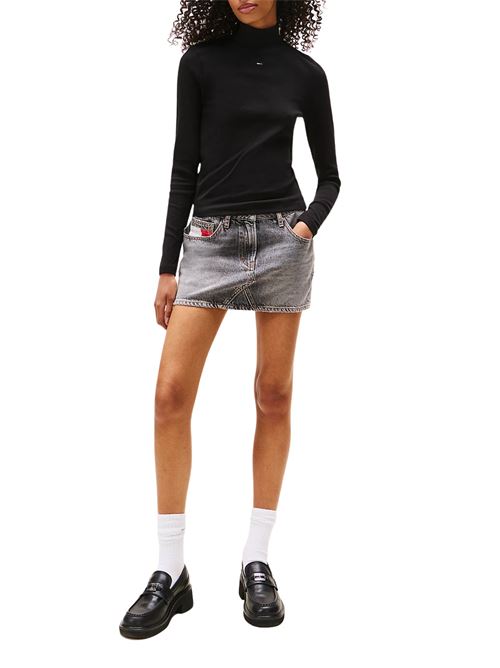 Pullover nero in cotone Tommy Jeans | DW0DW19830BDS